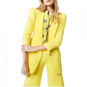 Smythe - Scrunch-Sleeve Seersucker Longline Blazer Sz 8